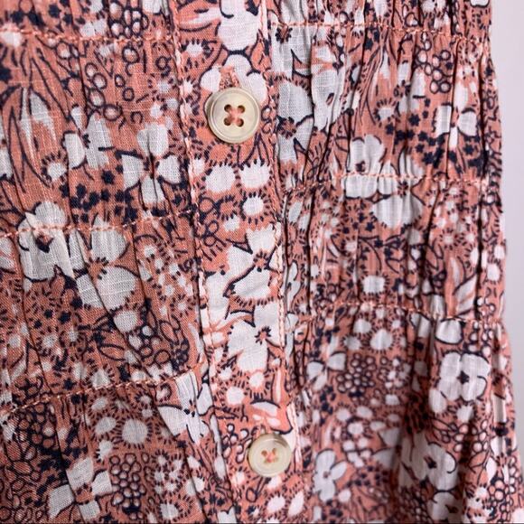 Anthropologie Pilcro Sasha pink floral button down shirt size Extra Small XS - Picture 8 of 15